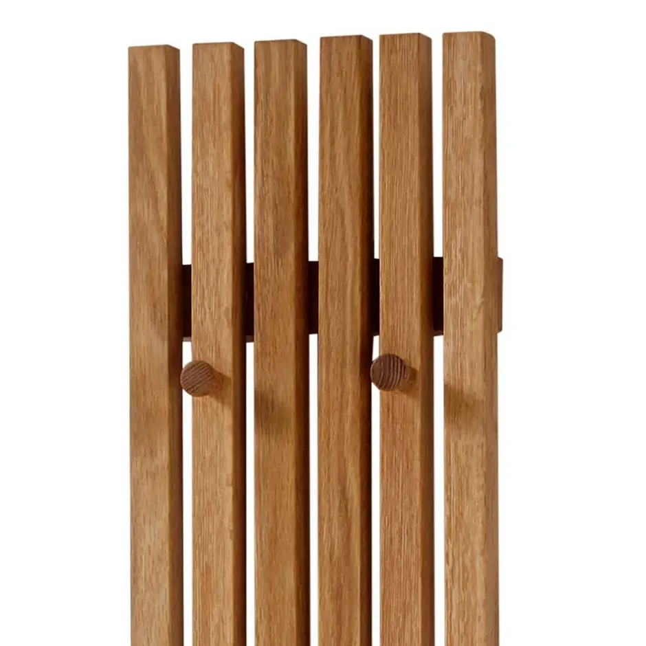 Wohnen Skandi Garderobenpaneel aus Eiche Massivholz - Artensian