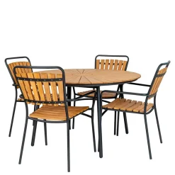 Skandi Garten-Essgruppe aus Teak - Farmer (fünfteilig)^Wohnen Best