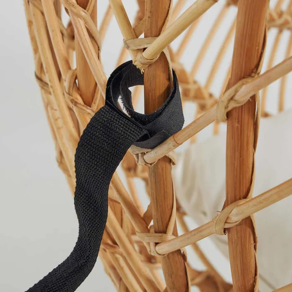 Wohnen Skandi Hängesessel aus Rattan Geflecht - Palencia