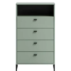 Skandi Hochkommode mit vier Schubladen & Fach - Velmarun^Wohnen Discount