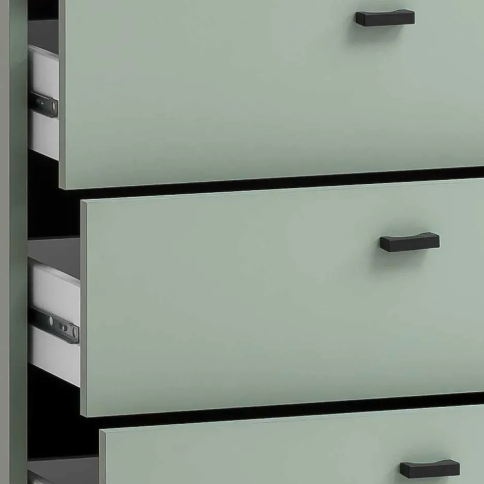 Skandi Hochkommode mit vier Schubladen & Fach - Velmarun^Wohnen Discount