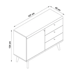 Skandi Kombikommode zweifarbig - Cablos^Wohnen Discount