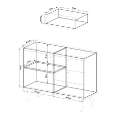 Skandi Kombikommode zweifarbig - Cablos^Wohnen Discount