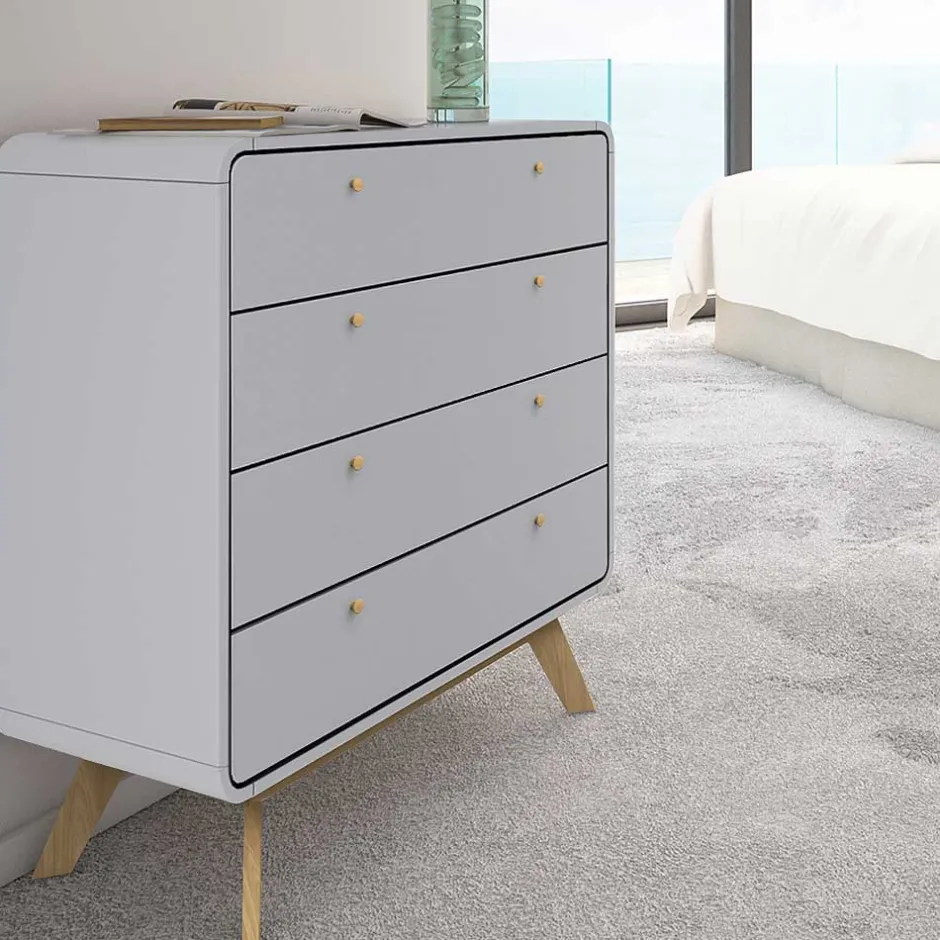 Skandi Kommode in Grau & Eiche - Wavan^Wohnen Online