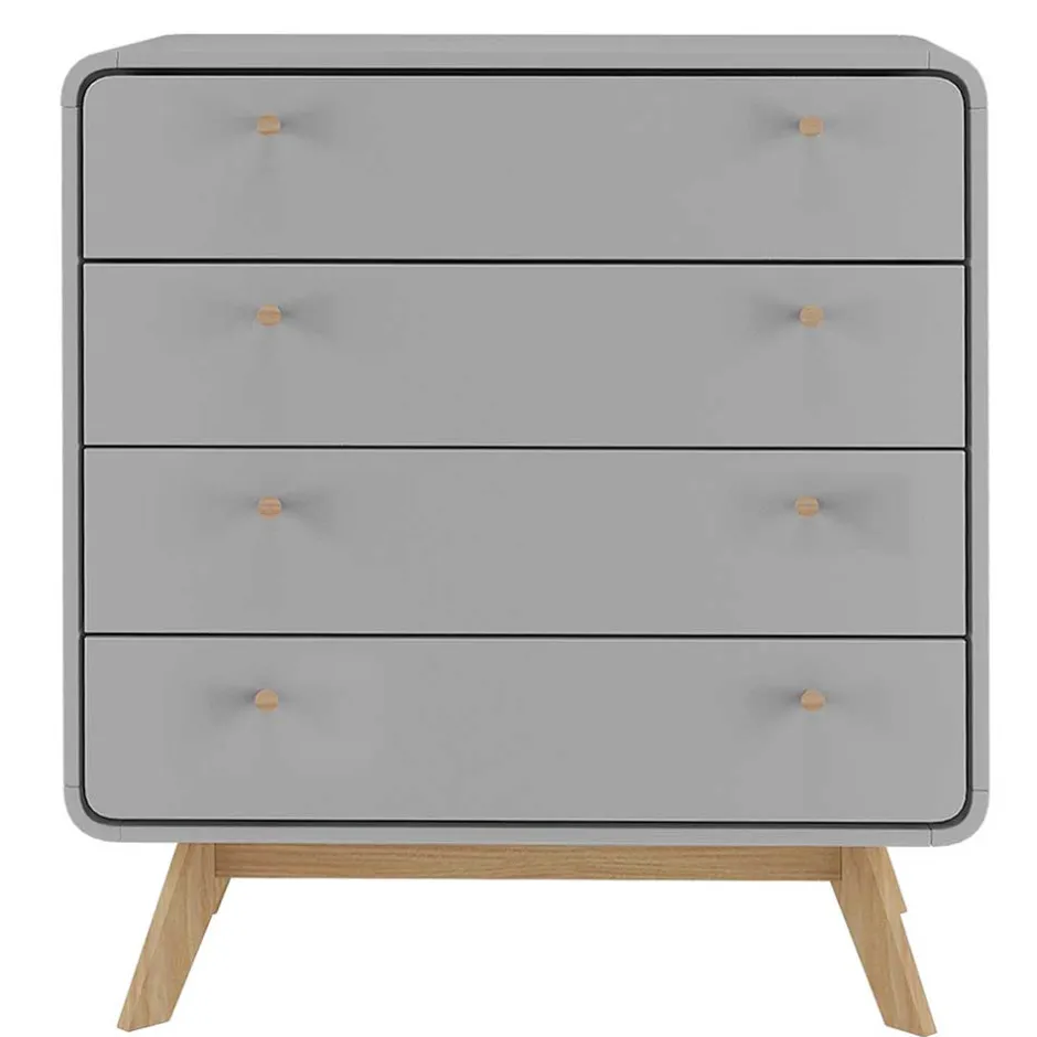 Skandi Kommode in Grau & Eiche - Wavan^Wohnen Online