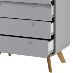 Skandi Kommode in Grau & Eiche - Wavan^Wohnen Online