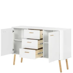 Skandi Kommode in Weiß mit Eiche - Gazona^Wohnen Best