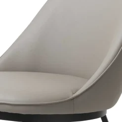 Wohnen Skandi Kunstlederstuhl in Taupe & Schwarz - Johns