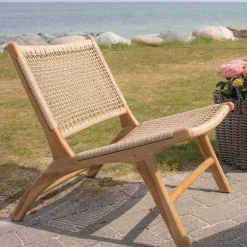 Skandi Loungestuhl aus Kordel Geflecht - Yannick^Wohnen Best