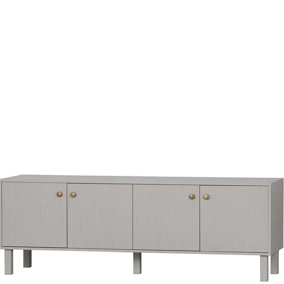 Skandi Lowboard 4-türig in Grau - Huvina^Wohnen Hot