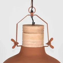 Wohnen Skandi Pendelampe in Rost Braun Metall - Adagiona