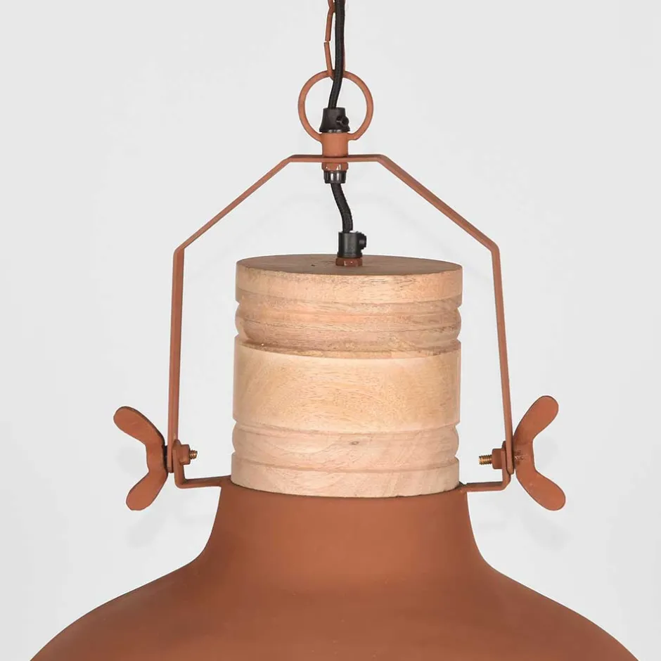 Wohnen Skandi Pendelampe in Rost Braun Metall - Adagiona