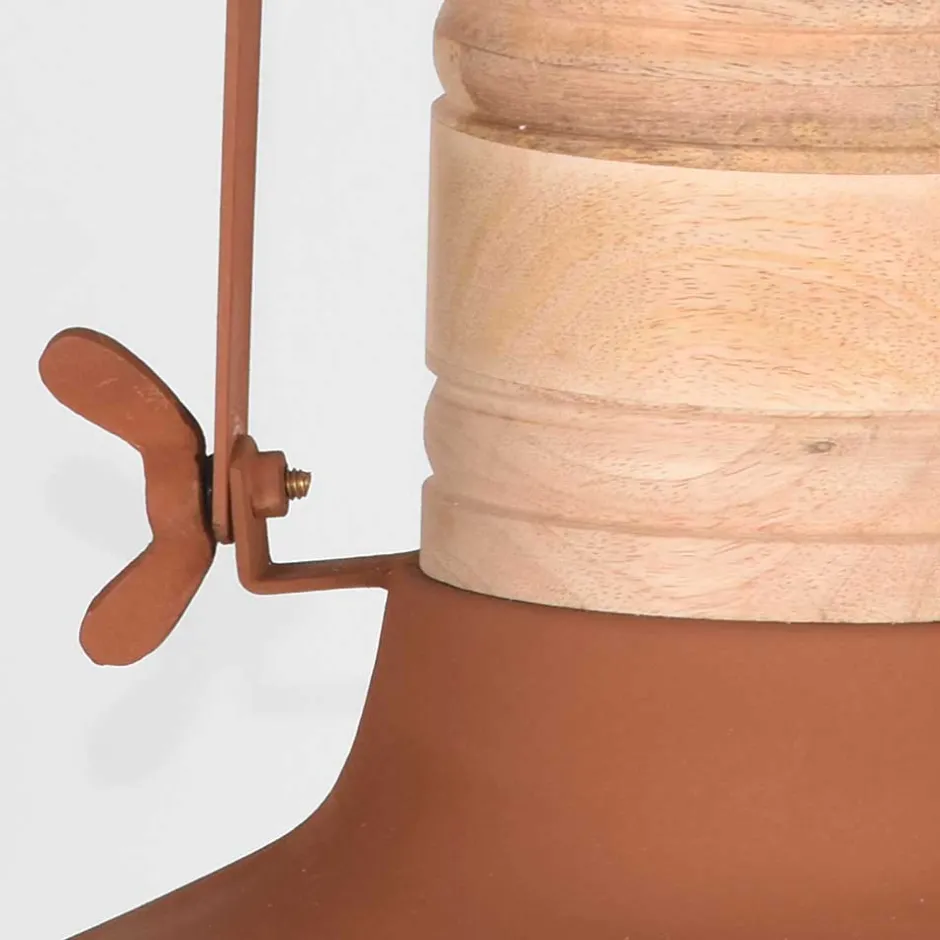 Wohnen Skandi Pendelampe in Rost Braun Metall - Adagiona