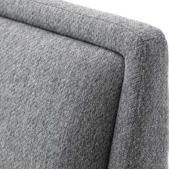 Wohnen Skandi Polsterbett in Grau Stoff - Optica