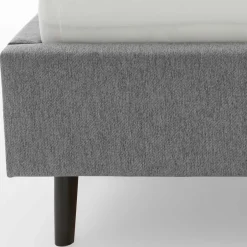 Wohnen Skandi Polsterbett in Grau Stoff - Optica