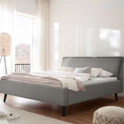 Skandi Polsterbett in Hellgrau & Schwarz - Stramo^Wohnen