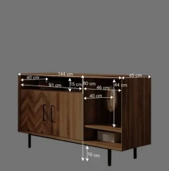 Skandi Regal mit zwei Türen & drei Fächern - Kerfa^Wohnen Hot