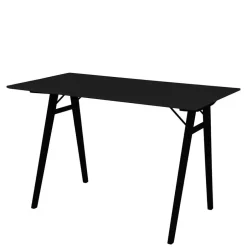 Wohnen Skandi Schreibtisch in Schwarz - Vallino