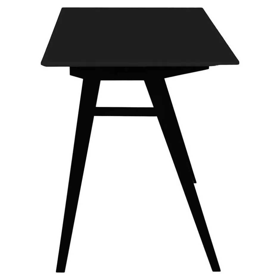 Wohnen Skandi Schreibtisch in Schwarz - Vallino