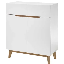 Skandi Schuhschrank in Weiß & Eiche - Blacingo^Wohnen