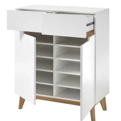 Skandi Schuhschrank in Weiß & Eiche - Blacingo^Wohnen