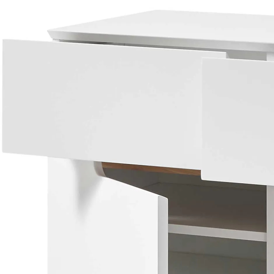 Skandi Schuhschrank in Weiß & Eiche - Blacingo^Wohnen