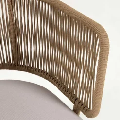 Wohnen Skandi Sessel aus Geflecht Kordel in Beige - Suvacol (2er Set)