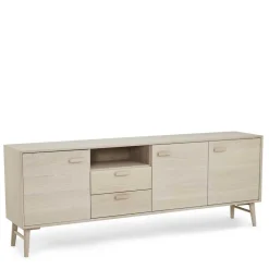 Wohnen Skandi Sideboard in Eiche Weiß - Lametla