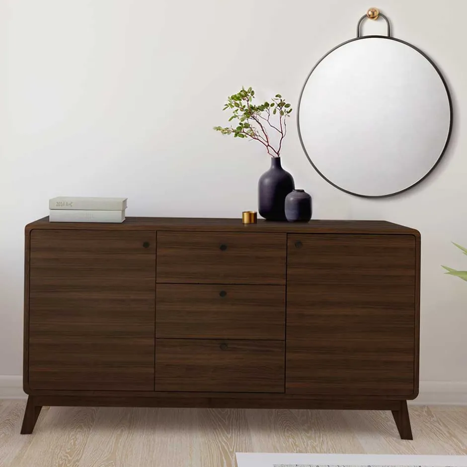 Wohnen Skandi Sideboard in Walnuss Optik - Pastilla
