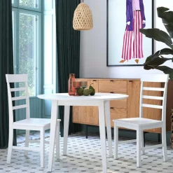 Skandi Tischgruppe in Weiß - Rarera (dreiteilig)^Wohnen Discount