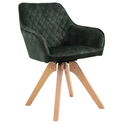 Skandi Tischgruppe mit Samt Stühlen - Pius (siebenteilig)^Wohnen Best