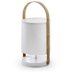 Wohnen Skandi Tischleuchte in Weiß & Buche - Rina