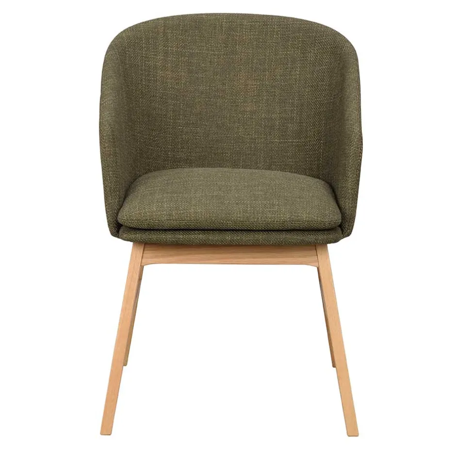 Skandi Tischsessel in Dunkelgrün - Loris (2er Set)^Wohnen Outlet