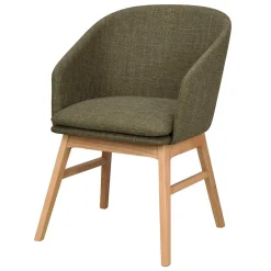 Skandi Tischsessel in Dunkelgrün - Loris (2er Set)^Wohnen Outlet