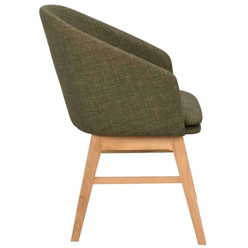 Skandi Tischsessel in Dunkelgrün - Loris (2er Set)^Wohnen Outlet