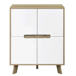 Skandi Türen-Kommode in Weiß & Sonoma-Eiche - Mesues^Wohnen Sale