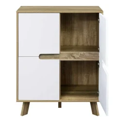 Skandi Türen-Kommode in Weiß & Sonoma-Eiche - Mesues^Wohnen Sale