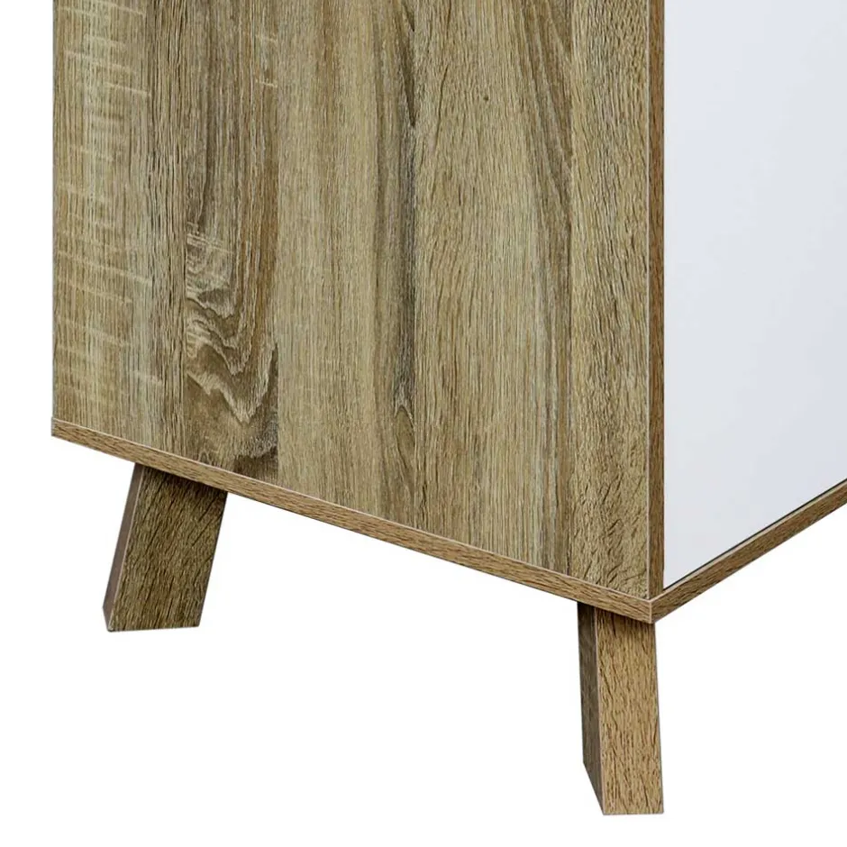 Skandi Türen-Kommode in Weiß & Sonoma-Eiche - Mesues^Wohnen Sale