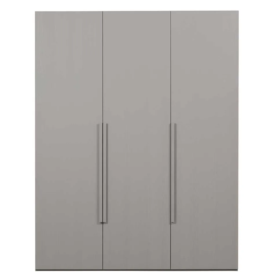Wohnen Skandi 3-türiger Schlafzimmerschrank in Grau - Rochella