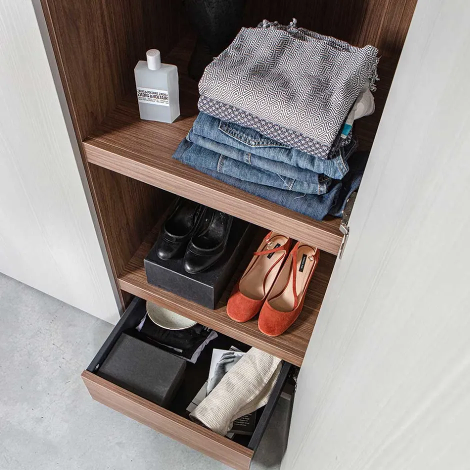 Wohnen Skandi 3-türiger Schlafzimmerschrank in Grau - Rochella