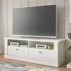 Skandi TV Board in weißer Holzoptik Pinie - Liancos^Wohnen