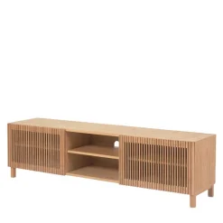 Wohnen Skandi TV Lowboard mit Lamellen Klapptüren - Azuro