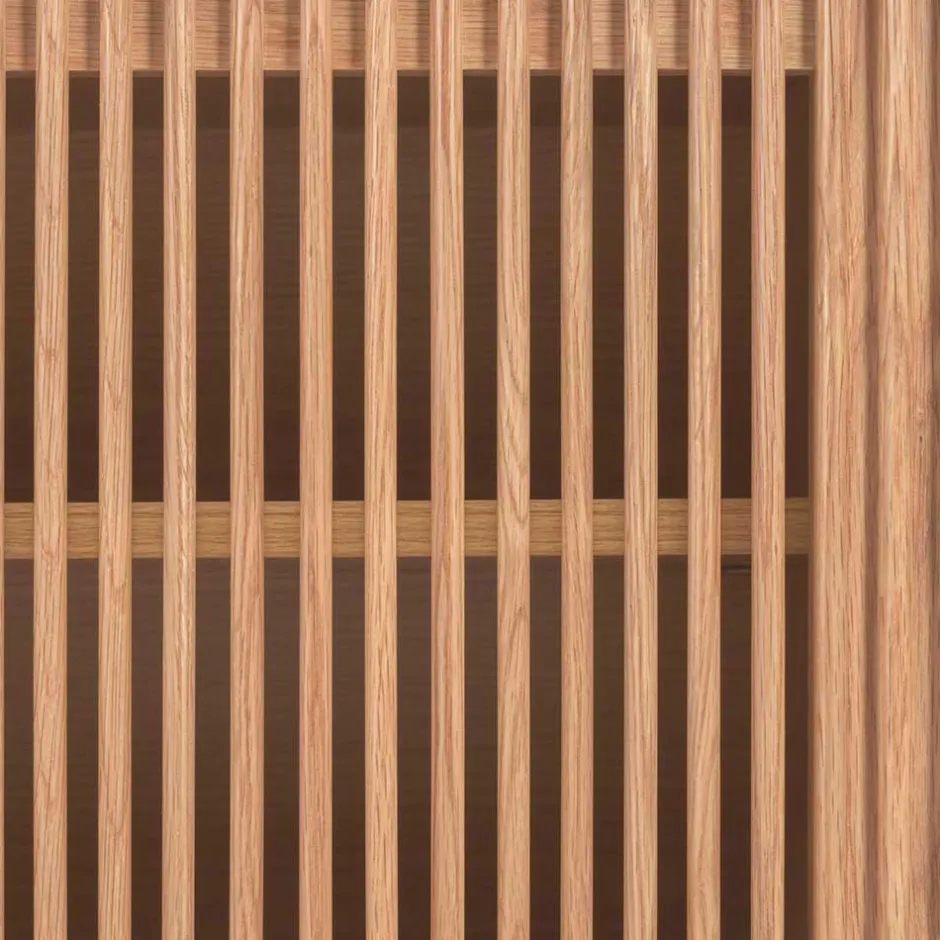 Wohnen Skandi TV Lowboard mit Lamellen Klapptüren - Azuro