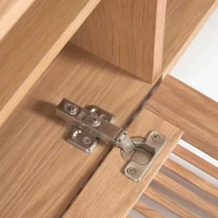 Wohnen Skandi TV Lowboard mit Lamellen Klapptüren - Azuro