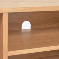 Wohnen Skandi TV Lowboard mit Lamellen Klapptüren - Azuro