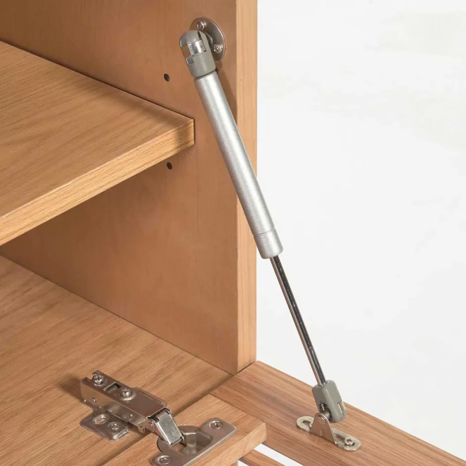 Wohnen Skandi TV Lowboard mit Lamellen Klapptüren - Azuro