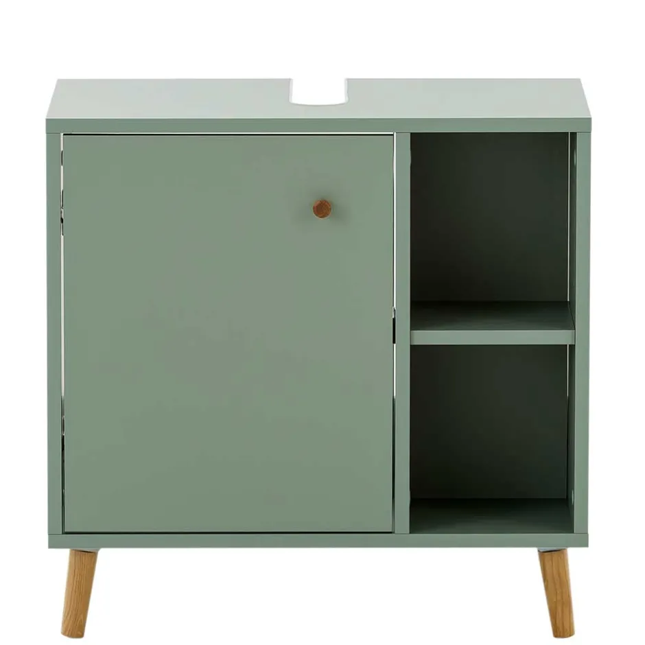 Skandi Waschbeckenunterschrank in Graugrün - Vereny^Wohnen New