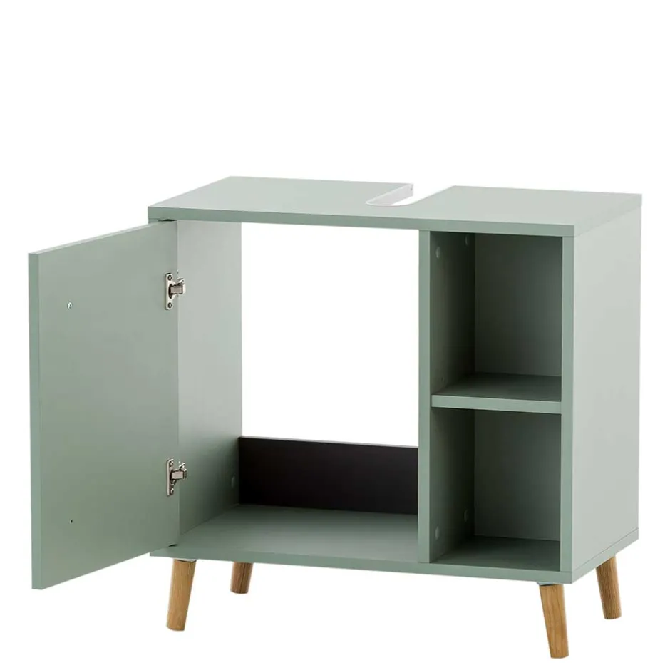 Skandi Waschbeckenunterschrank in Graugrün - Vereny^Wohnen New