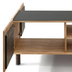 Skandi Wohnzimmertisch aus Wildeiche und Glas - Valouis^Wohnen New