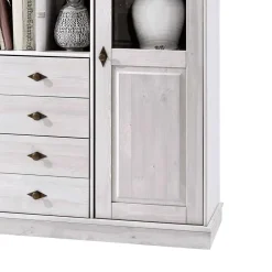 Skandinavisches Highboard Satumare in Weiß^Wohnen New